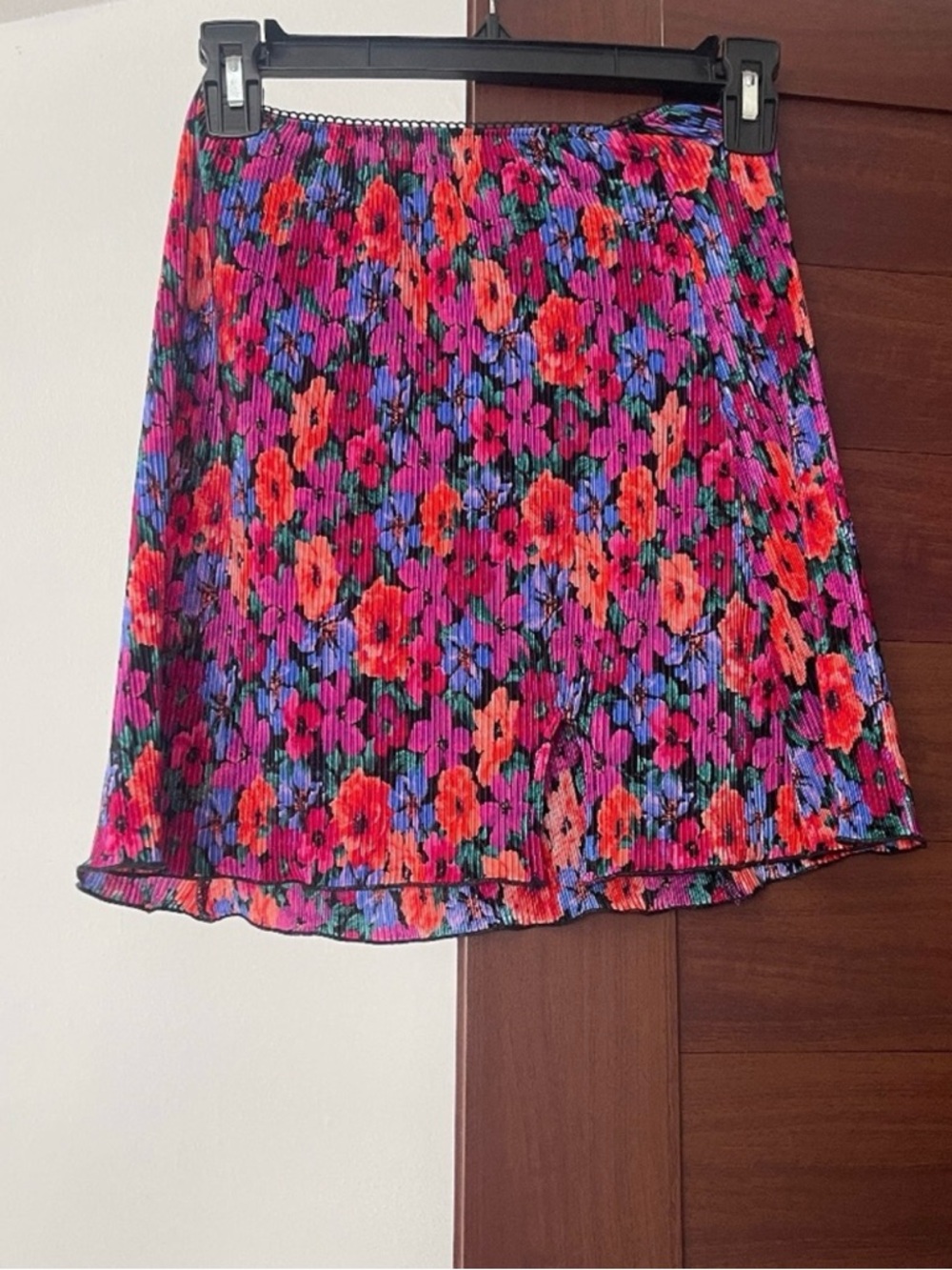Wild Fable Pink Floral Pleated Mini Skirt